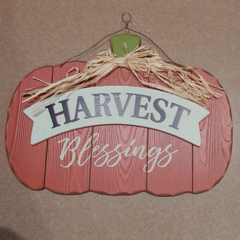 Harvest Blessings Pumpkin Sign!!!